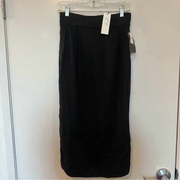 NWT Adam Lippes Classic Black pencil Skirt size 2 wool silk midi style #415409CP - Picture 3 of 9